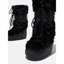 Moon Boot Bottes Icon Fausse Fourrure Noir -Maison Mode Magasin moon boot bottes icon fausse fourrure noir 3