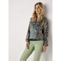 Summum Woman Blouse Col V Imprimé Ikat