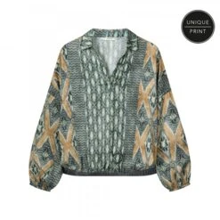 Summum Woman Blouse Col V Imprimé Ikat -Maison Mode Magasin summum woman blouse col v ikat 6