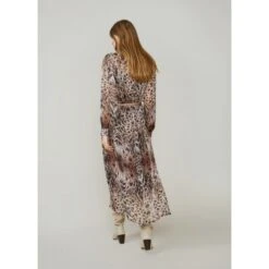 Summum Woman Robe Longue Imprimée Plumes -Maison Mode Magasin summum woman robe maxi imprime floral 2