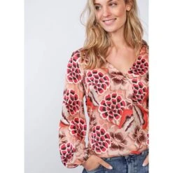 Summum Woman Top Col V Imprimé Floral 10 Summum Woman Top Col V Imprimé Floral -Maison Mode Magasin summum woman top col v imprime floral 3