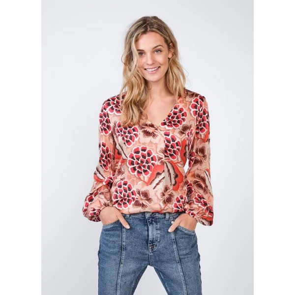 Summum Woman Top Col V Imprimé Floral 7 Summum Woman Top Col V Imprimé Floral – Image 5