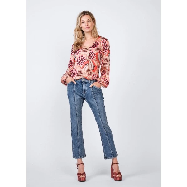 Summum Woman Top Col V Imprimé Floral 3 Summum Woman Top Col V Imprimé Floral